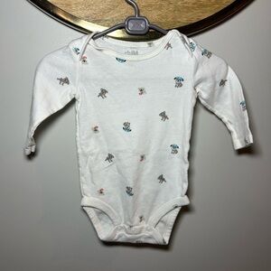 6 FOR $10 Carter's White Bodysuit with Animal Prints